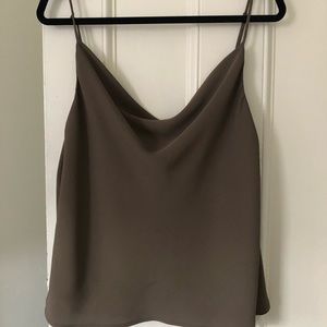 Aritzia Babaton Cowlneck Camisole Bark Brown size L